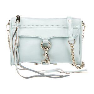Rebecca Minkoff Mini Mac Convertible Crossbody Bag Mint Turquoise Used